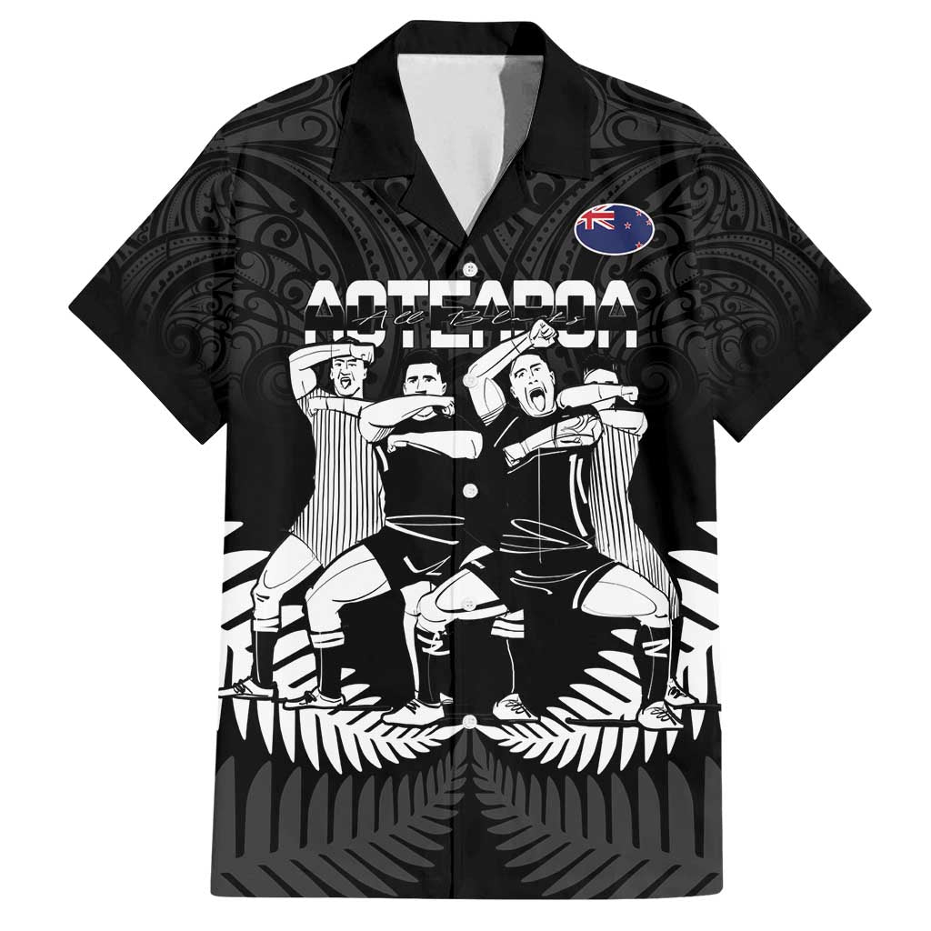 New Zealand Silver Fern Rugby Family Matching Tank Maxi Dress and Hawaiian Shirt Haka Dance With Aotearoa Maori Pattern