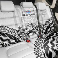 Fiji Tapa Rugby Back Car Seat Cover Cibi Dance With Fijian Pattern