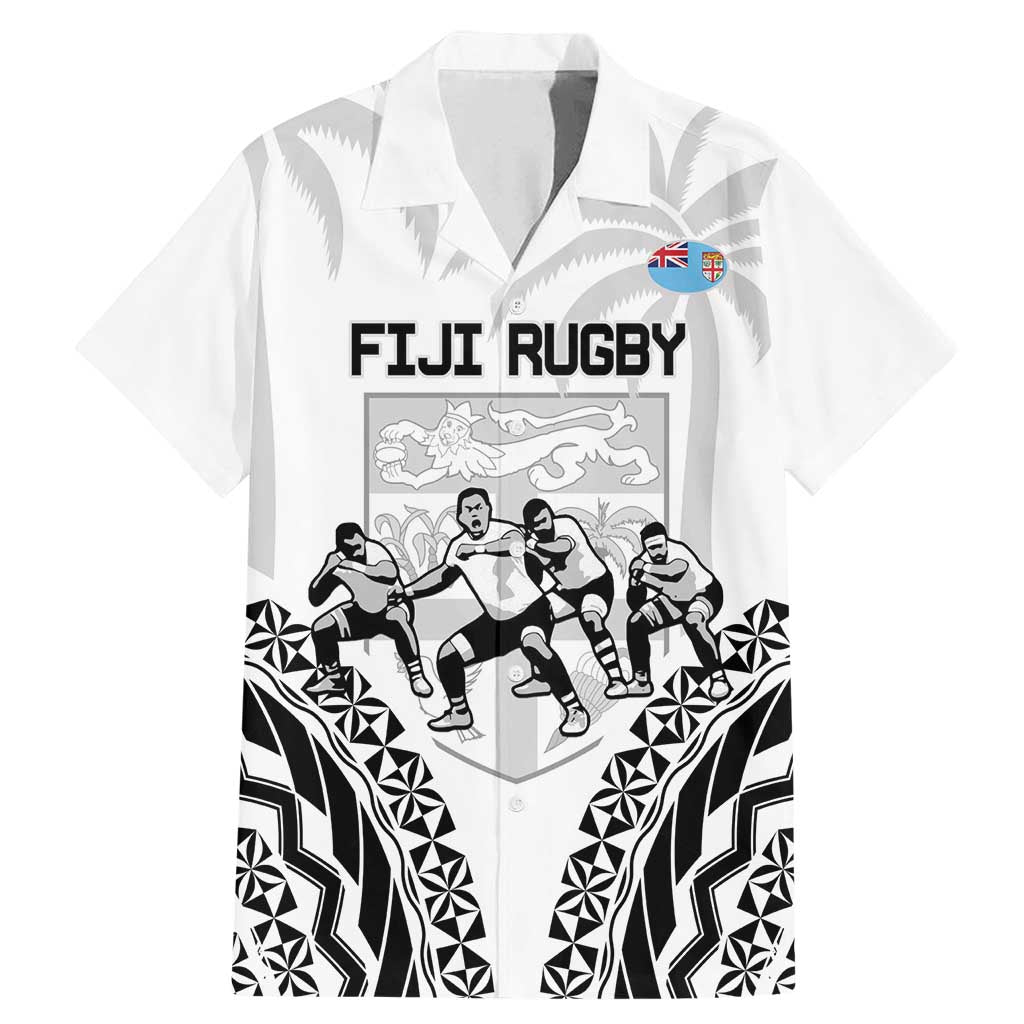Fiji Tapa Rugby Family Matching Mermaid Dress and Hawaiian Shirt Cibi Dance With Fijian Pattern