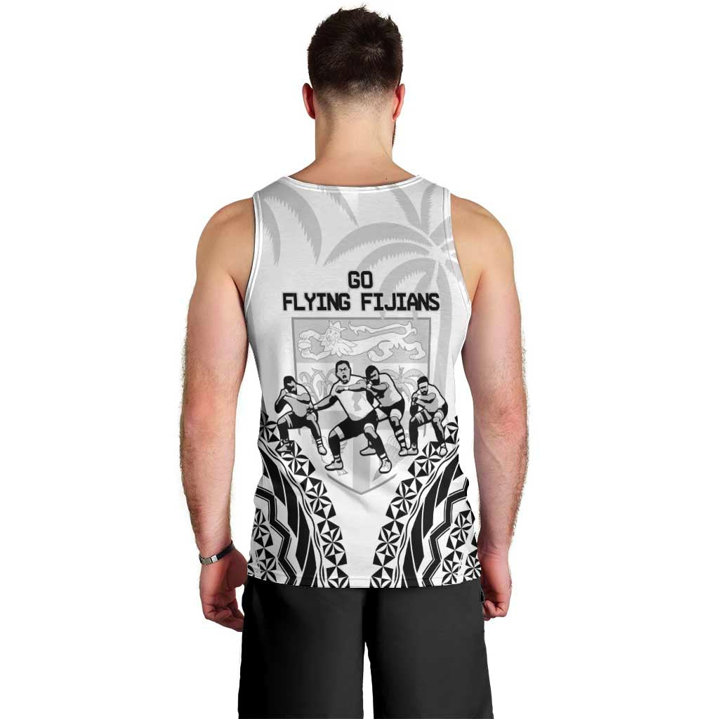 Fiji Tapa Rugby Men Tank Top Cibi Dance With Fijian Pattern