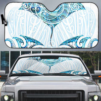 New Zealand Manta Ray Tattoo Auto Sun Shade Aotearoa Maori Haehae Paua Shell - Polynesian Pride