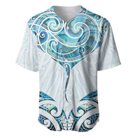New Zealand Manta Ray Tattoo Baseball Jersey Aotearoa Maori Haehae Paua Shell - Polynesian Pride