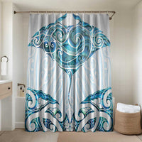 New Zealand Manta Ray Tattoo Bathroom Set Aotearoa Maori Haehae Paua Shell - Polynesian Pride