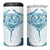 New Zealand Manta Ray Tattoo 4 in 1 Can Cooler Tumbler Aotearoa Maori Haehae Paua Shell - Polynesian Pride