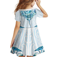 New Zealand Manta Ray Tattoo Family Matching Summer Maxi Dress and Hawaiian Shirt Aotearoa Maori Haehae Paua Shell - Polynesian Pride