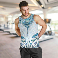 New Zealand Manta Ray Tattoo Men Tank Top Aotearoa Maori Haehae Paua Shell - Polynesian Pride