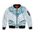 New Zealand Manta Ray Tattoo Sleeve Zip Bomber Jacket Aotearoa Maori Haehae Paua Shell - Polynesian Pride