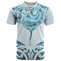 New Zealand Manta Ray Tattoo T Shirt Aotearoa Maori Haehae Paua Shell - Polynesian Pride