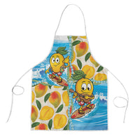 Aloha Hawaii Summer Apron Hawaiian Lei Surfing Mango Palaka Motifs LT14 Blue - Polynesian Pride