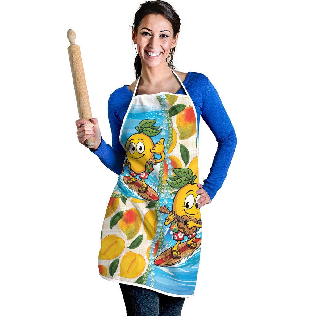 Aloha Hawaii Summer Apron Hawaiian Lei Surfing Mango Palaka Motifs LT14 - Polynesian Pride
