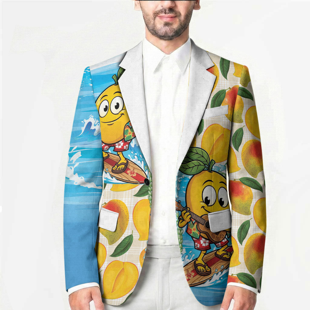 Aloha Hawaii Summer Blazer Hawaiian Lei Surfing Mango Palaka Motifs LT14 - Polynesian Pride
