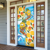 Aloha Hawaii Summer Door Cover Hawaiian Lei Surfing Mango Palaka Motifs