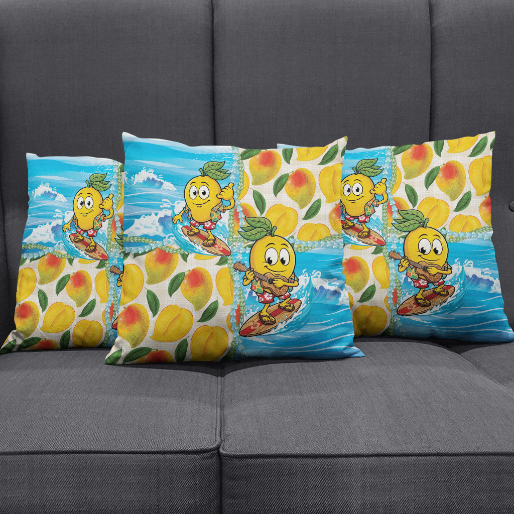 Aloha Hawaii Summer Pillow Cover Hawaiian Lei Surfing Mango Palaka Motifs LT14 - Polynesian Pride