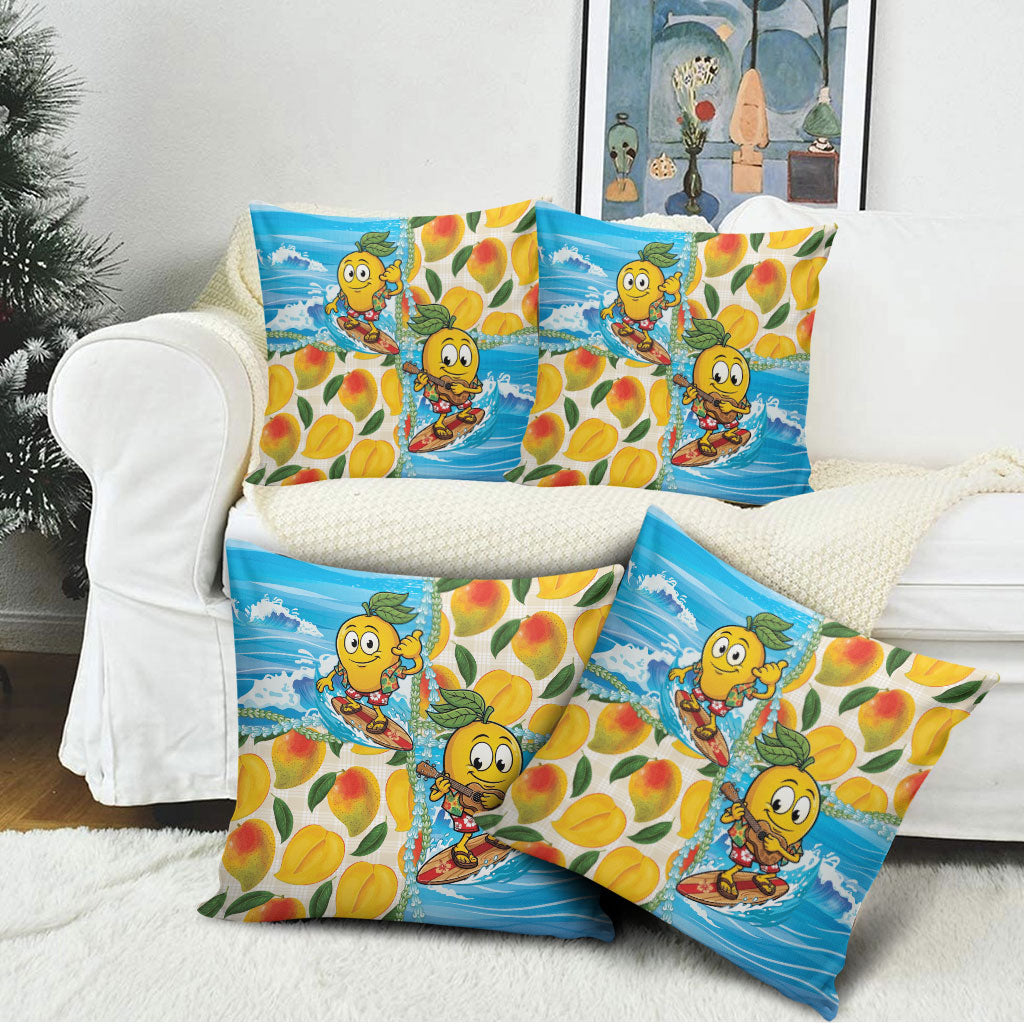 Aloha Hawaii Summer Pillow Cover Hawaiian Lei Surfing Mango Palaka Motifs LT14 - Polynesian Pride
