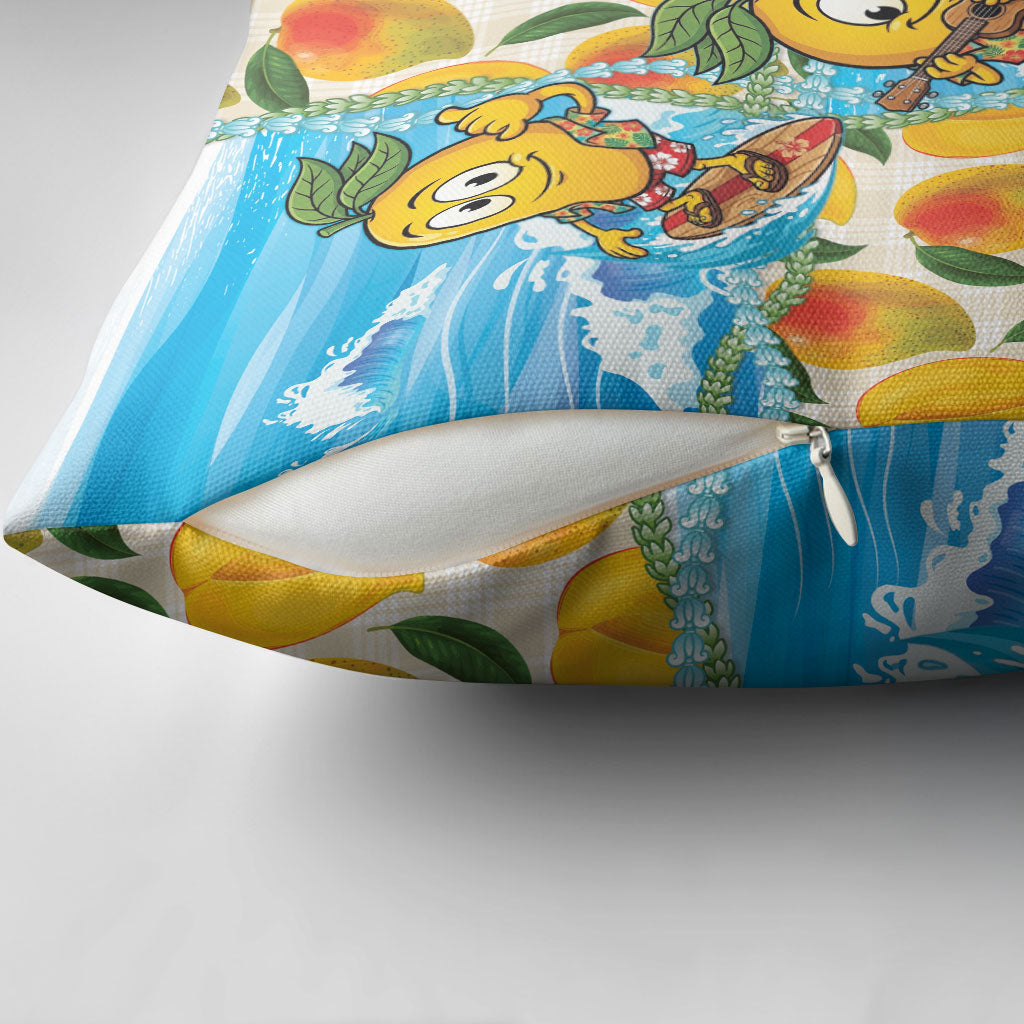 Aloha Hawaii Summer Pillow Cover Hawaiian Lei Surfing Mango Palaka Motifs LT14 - Polynesian Pride