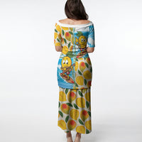 Aloha Hawaii Summer Puletasi Hawaiian Lei Surfing Mango Palaka Motifs LT14 - Polynesian Pride