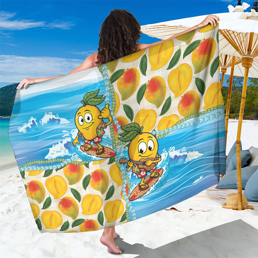 Aloha Hawaii Summer Sarong Hawaiian Lei Surfing Mango Palaka Motifs LT14 One Size 44 x 66 inches Blue - Polynesian Pride