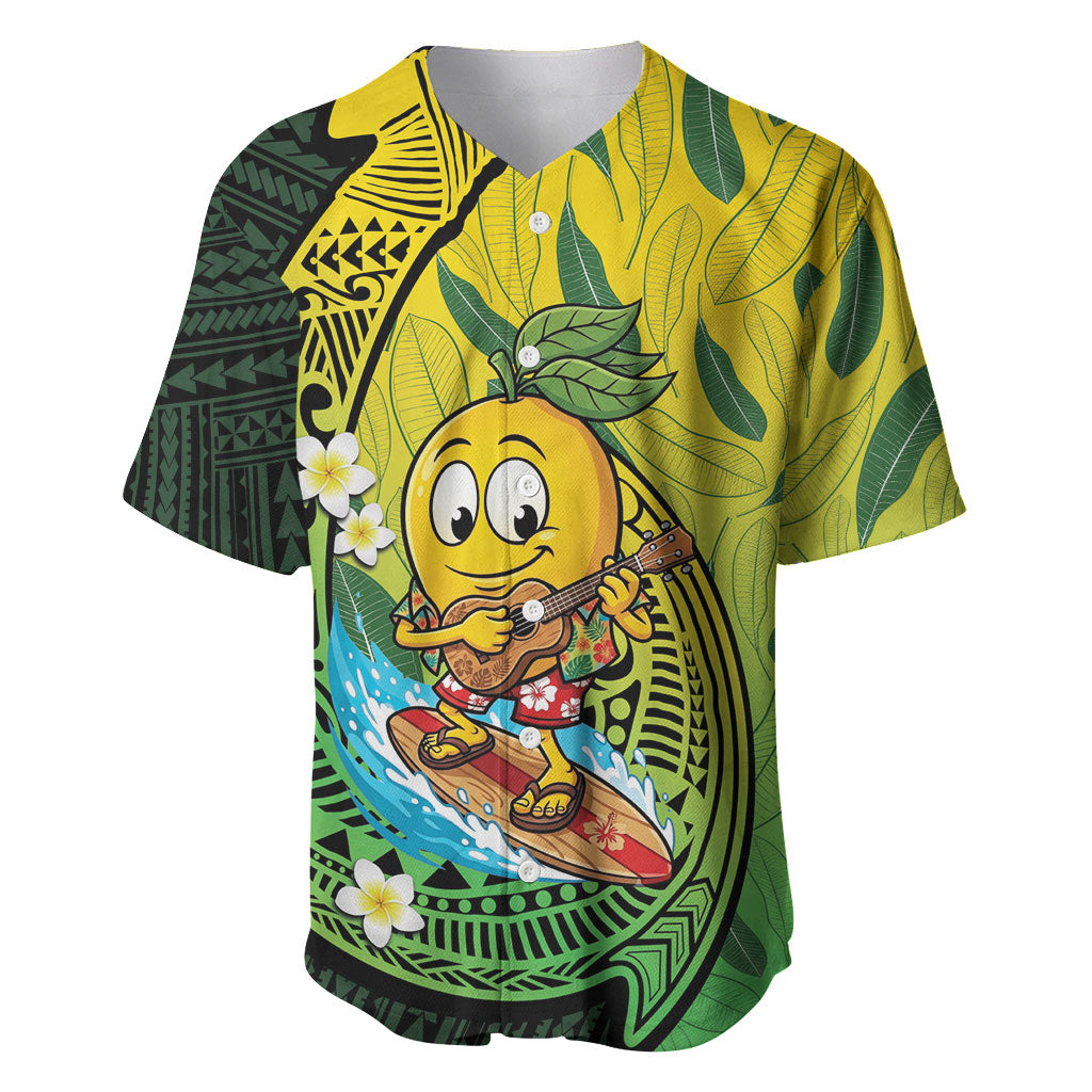 Hawaii Surfing Mango Baseball Jersey Manako Polynesian Fish Hook