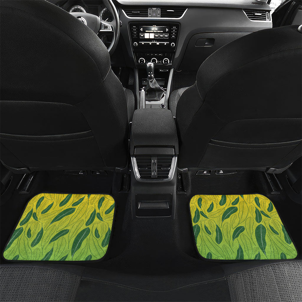 Hawaii Surfing Mango Car Mats Manako Polynesian Fish Hook LT14 Set 2pcs - Back Green - Polynesian Pride