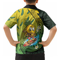 Hawaii Surfing Mango Hawaiian Shirt Manako Polynesian Fish Hook