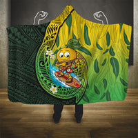Hawaii Surfing Mango Hooded Blanket Manako Polynesian Fish Hook LT14 - Polynesian Pride