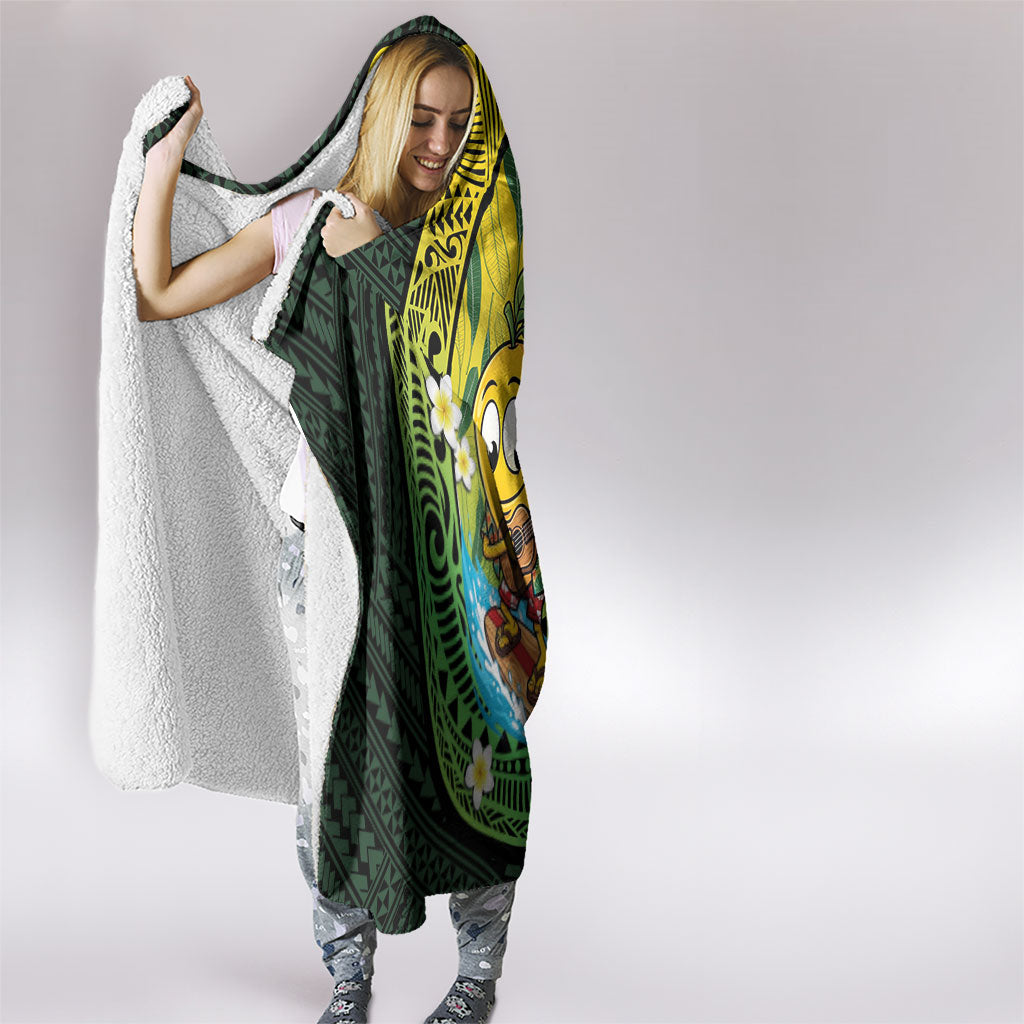 Hawaii Surfing Mango Hooded Blanket Manako Polynesian Fish Hook LT14 - Polynesian Pride