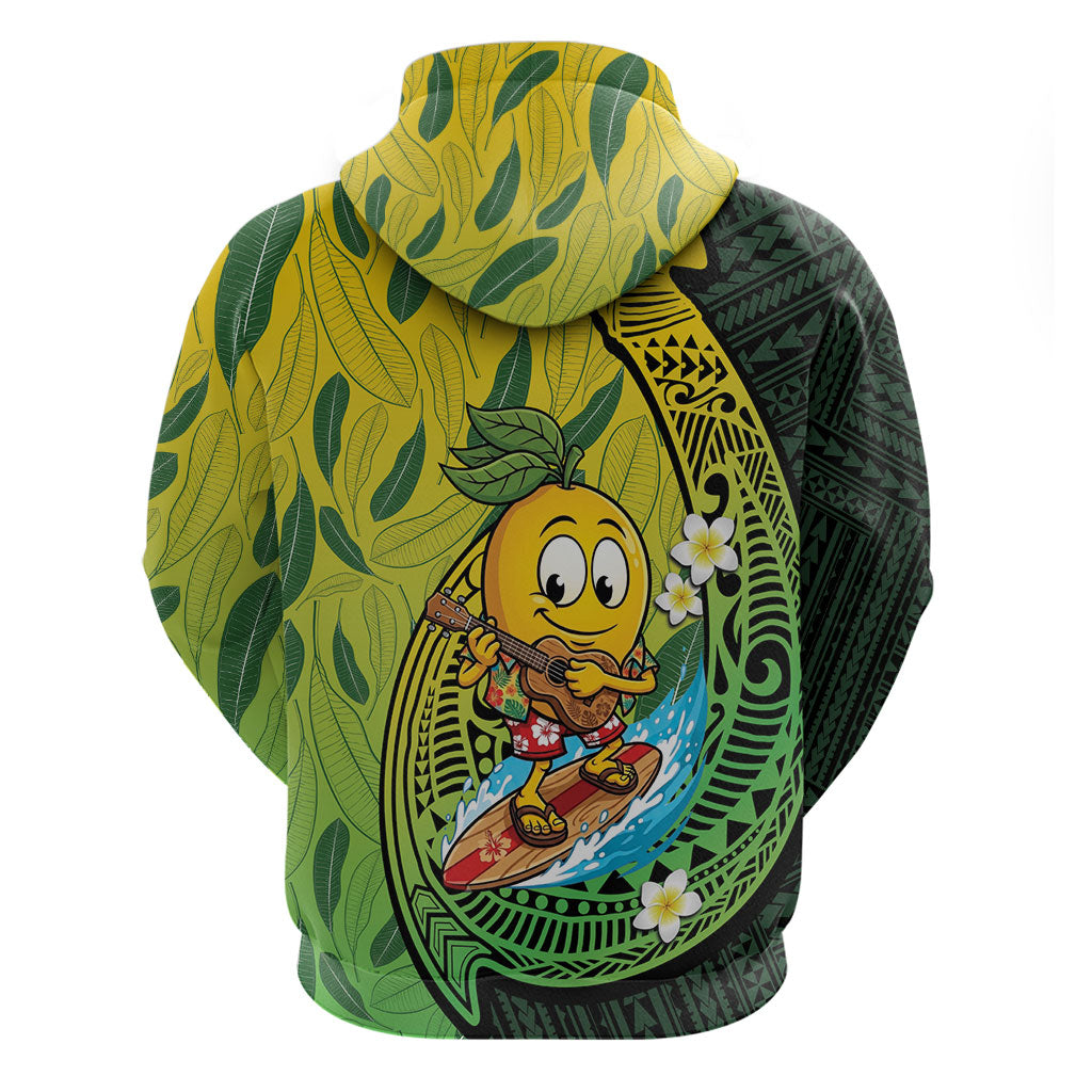 Hawaii Surfing Mango Hoodie Manako Polynesian Fish Hook LT14 - Polynesian Pride