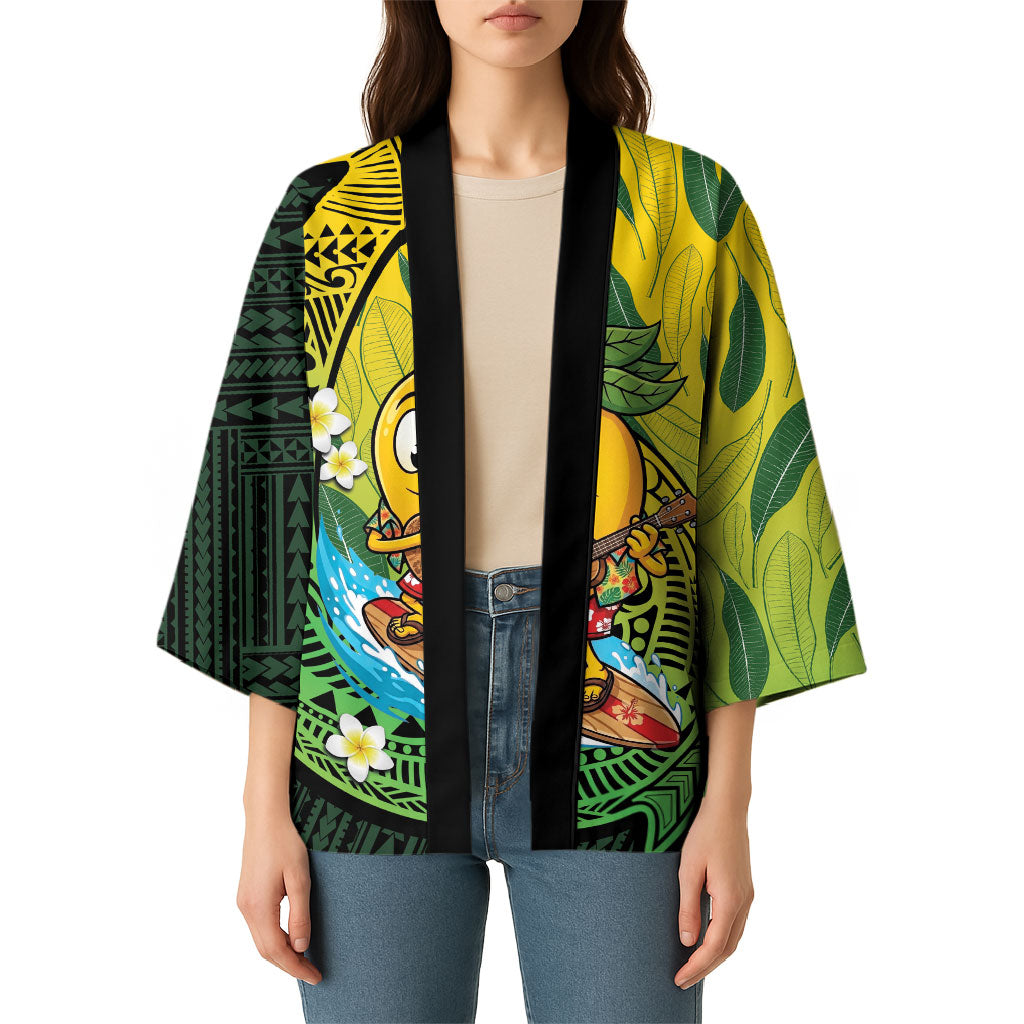 Hawaii Surfing Mango Kimono Manako Polynesian Fish Hook LT14 - Polynesian Pride