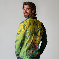 Hawaii Surfing Mango Long Sleeve Polo Shirt Manako Polynesian Fish Hook LT14 - Polynesian Pride