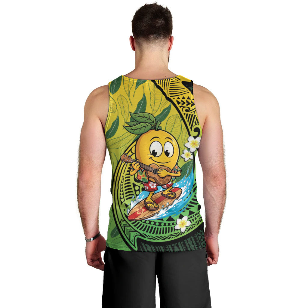 Hawaii Surfing Mango Men Tank Top Manako Polynesian Fish Hook LT14 - Polynesian Pride