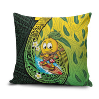 Hawaii Surfing Mango Pillow Cover Manako Polynesian Fish Hook LT14 Green - Polynesian Pride