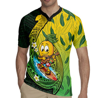 Hawaii Surfing Mango Rugby Jersey Manako Polynesian Fish Hook LT14 - Polynesian Pride
