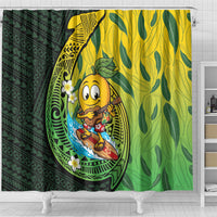 Hawaii Surfing Mango Shower Curtain Manako Polynesian Fish Hook LT14 - Polynesian Pride