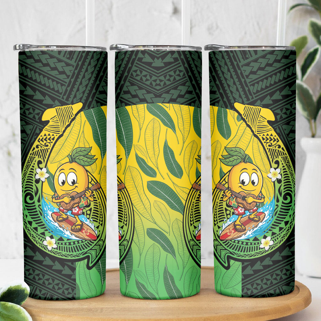 Hawaii Surfing Mango Skinny Tumbler Manako Polynesian Fish Hook LT14 - Polynesian Pride