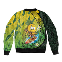 Hawaii Surfing Mango Sleeve Zip Bomber Jacket Manako Polynesian Fish Hook LT14 - Polynesian Pride