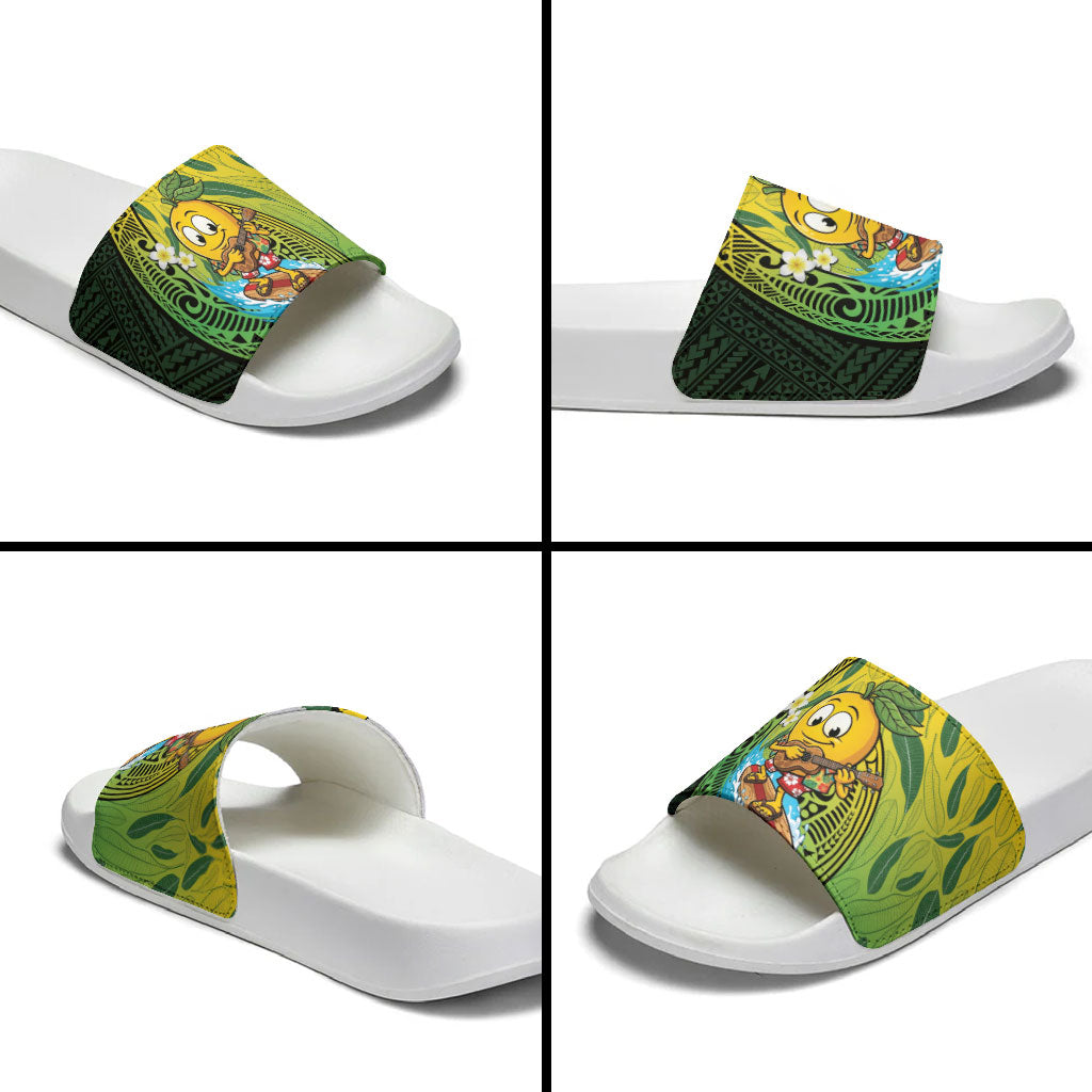 Hawaii Surfing Mango Slide Sandals Manako Polynesian Fish Hook LT14 - Polynesian Pride