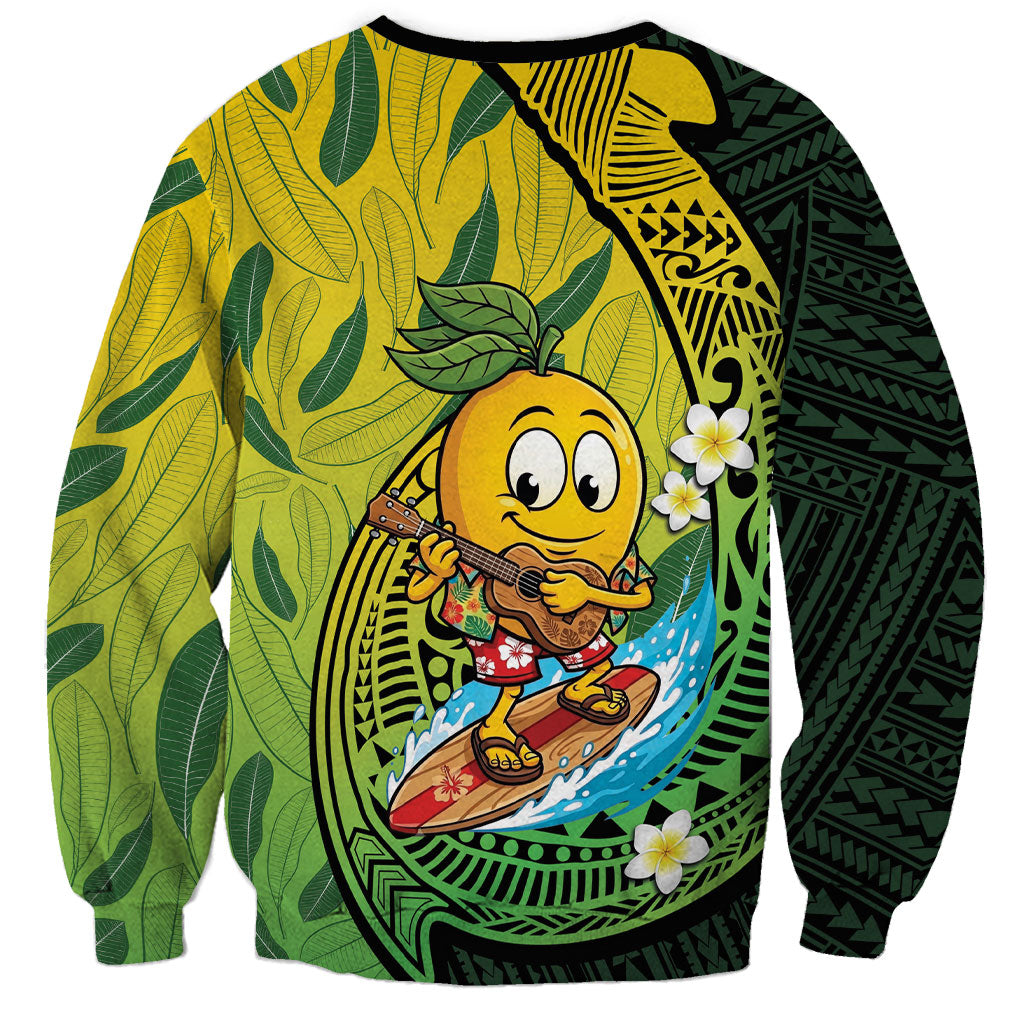 Hawaii Surfing Mango Sweatshirt Manako Polynesian Fish Hook LT14 - Polynesian Pride