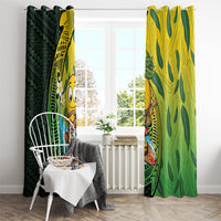Hawaii Surfing Mango Window Curtain Manako Polynesian Fish Hook LT14 - Polynesian Pride