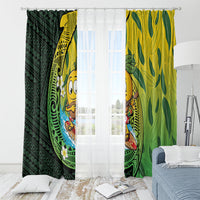 Hawaii Surfing Mango Window Curtain Manako Polynesian Fish Hook LT14 - Polynesian Pride