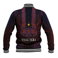 Filipino Barong Tagalog Inspired Personalised Baseball Jacket Mabuhay Philippines Festival Polynesian Pattern LT14 - Polynesian Pride