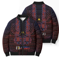 Filipino Barong Tagalog Inspired Personalised Bomber Puffer Jacket Mabuhay Philippines Festival Polynesian Pattern LT14 - Polynesian Pride