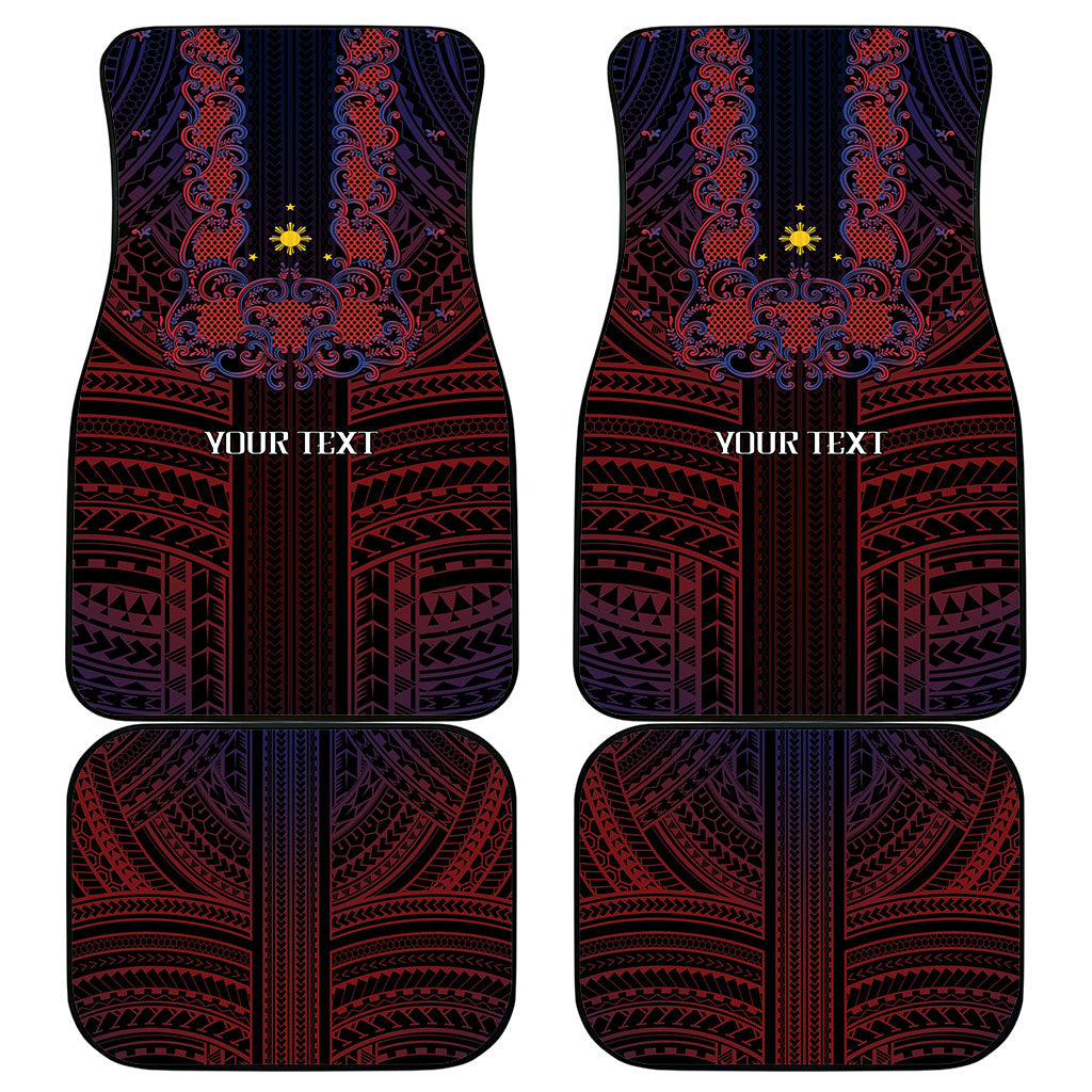 Filipino Barong Tagalog Inspired Personalised Car Mats Mabuhay Philippines Festival Polynesian Pattern LT14 - Polynesian Pride