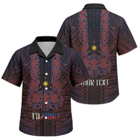 Filipino Barong Tagalog Inspired Personalised Family Matching Puletasi and Hawaiian Shirt Mabuhay Philippines Festival Polynesian Pattern LT14 Son's Shirt Black - Polynesian Pride