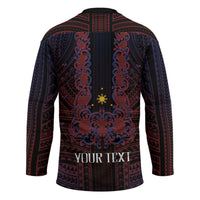 Filipino Barong Tagalog Inspired Personalised Hockey Jersey Mabuhay Philippines Festival Polynesian Pattern LT14 - Polynesian Pride