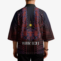 Filipino Barong Tagalog Inspired Personalised Kimono Mabuhay Philippines Festival Polynesian Pattern LT14 - Polynesian Pride