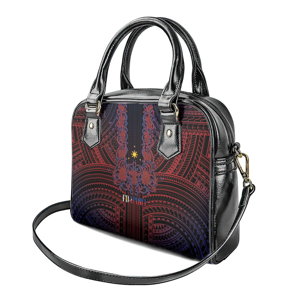 Filipino Barong Tagalog Inspired Shoulder Handbag Mabuhay Philippines Festival Polynesian Pattern LT14 - Polynesian Pride