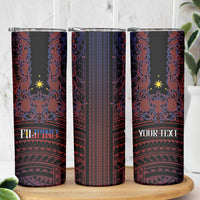 Filipino Barong Tagalog Inspired Personalised Skinny Tumbler Mabuhay Philippines Festival Polynesian Pattern LT14 - Polynesian Pride
