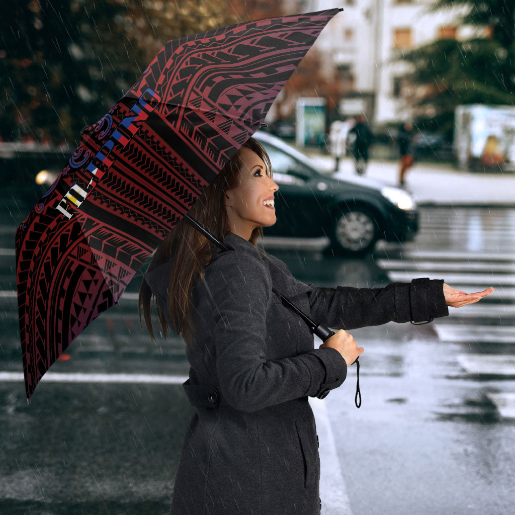 Filipino Barong Tagalog Inspired Umbrella Mabuhay Philippines Festival Polynesian Pattern LT14 - Polynesian Pride