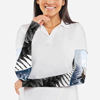 Personalised New Zealand Pakeha Arm Sleeves Kiwi Silver Fern and Sailing Ship Compass LT14 - Polynesian Pride