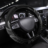 New Zealand Pakeha Steering Wheel Cover Kiwi Silver Fern and Sailing Ship Compass LT14 Universal Fit Blue - Polynesian Pride